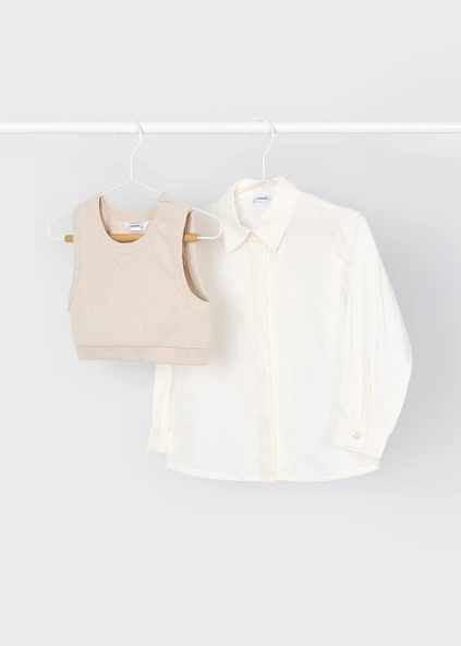 Mayoral Kız Çocuk Bluz Ve Süveter Set - Resim 2