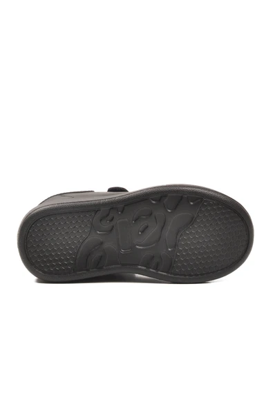 Ayakmod Siyah Cilt Cırtlı Hafif Esnek Unisex Çocuk Spor Ayakkabı 2540-26K P - 5