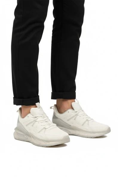 Hammer Jack Beyaz Hafızalı Taban Hafif Esnek Erkek Spor Ayakkabı Sally M