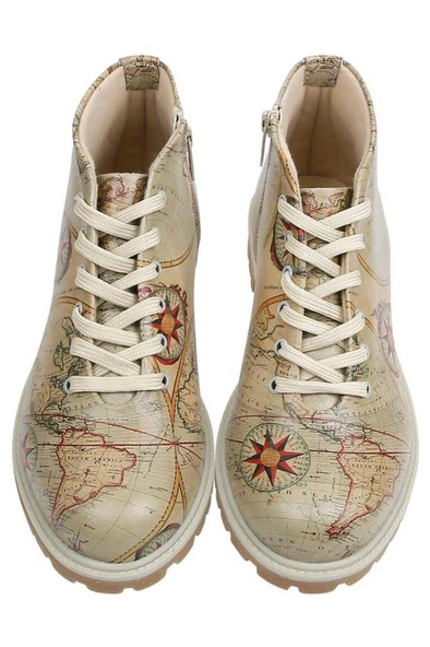 Kadın Vegan Deri Bej Fermuarlı Kısa Bot - Change Your Course Tasarım - 4