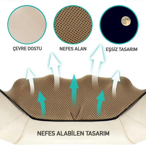 Ovmalı Ve Isıtmalı Boyun Masaj Aleti Boyun Ve Sırt Masaj Aleti Araba Ofis Ev Kullanımı Masaj Aleti Bel Ayak Kol Masaj Aleti Tüm Vücut Masaj Aleti - Resim 2