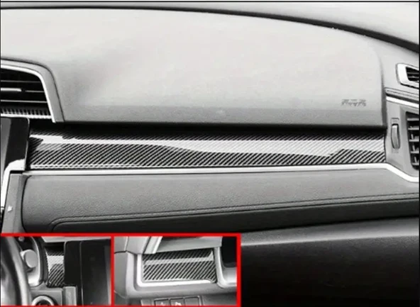 HONDA Civic 2016-2021 için 10. Nesil Panel Kaplama 11 Parça KARBON KALIN MALZEME ürün görseli