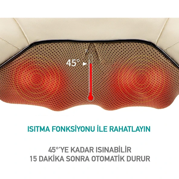 Ovmalı Ve Isıtmalı Boyun Masaj Aleti Boyun Ve Sırt Masaj Aleti Araba Ofis Ev Kullanımı Masaj Aleti Bel Ayak Kol Masaj Aleti Tüm Vücut Masaj Aleti - Resim 3