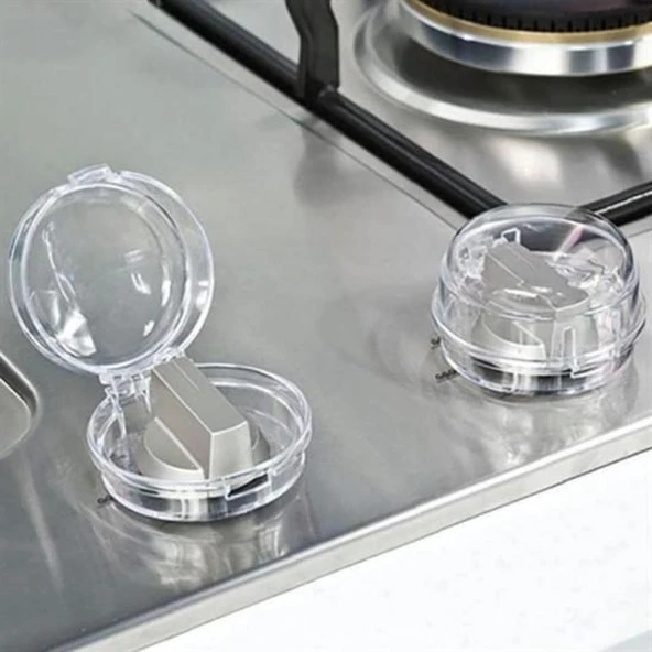 BUFFER® Isıya Dayanıklı Plastik Ocak Düğme Koruyucu Düğme Kilidi Emniyet Düzeneği - 3