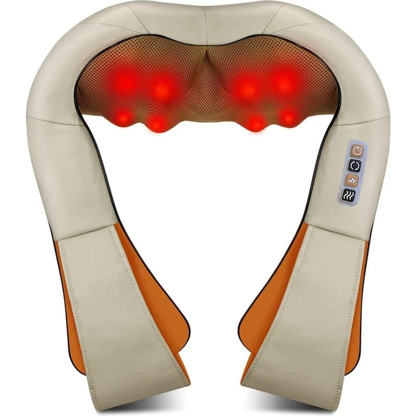 Ovmalı Ve Isıtmalı Boyun Masaj Aleti Boyun Ve Sırt Masaj Aleti Araba Ofis Ev Kullanımı Masaj Aleti Bel Ayak Kol Masaj Aleti Tüm Vücut Masaj Aleti ürün görseli 1