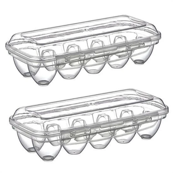 BUFFER® 10 Bölmeli Kilitli Kapaklı Yumurtalık Saklama Kutusu YU110 - 7