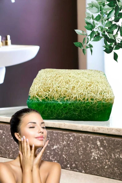 3'lü Set Kabak Lifli Sabun Çay Ağacı Peeling Sivilce Leke Akne Ruşur Taşı Lifli Yüz Kesesi - 5