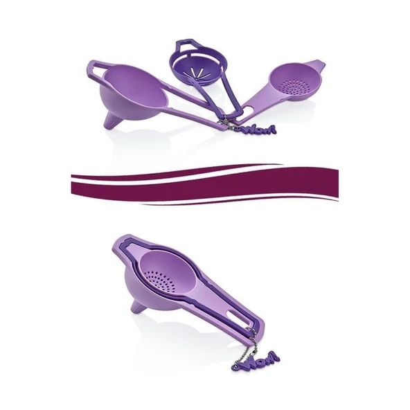 BUFFER® Pratik Yumurta Süzgeci Mini Süzgeç Huni Seti Hepsi Bir Arada - 5