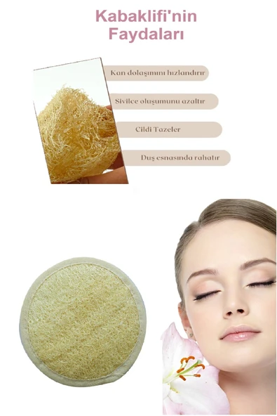 2'li Set Doğal Kabak Lifi Selülit Siyah Nokta Batık Leke Onarma Yüz ve Banyo Hamam Kesesi - 2