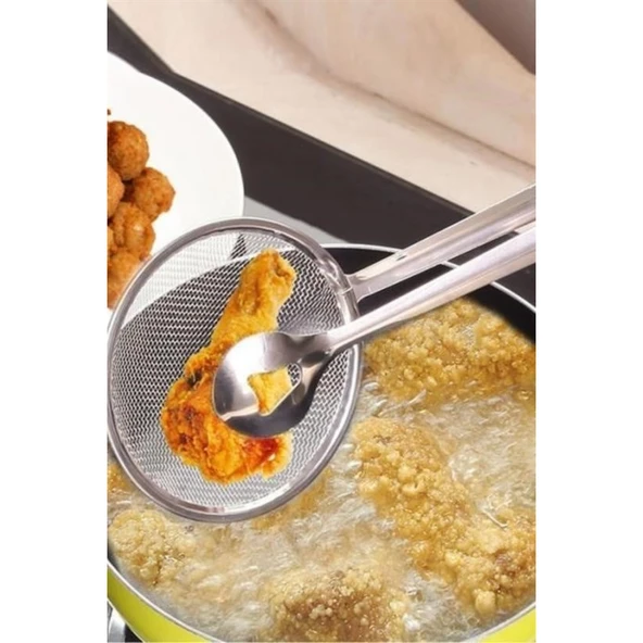 BUFFER® Çok Amaçlı Süzgeçli Paslanmaz Metal Haşlama Ve Kızartma Maşası - 7