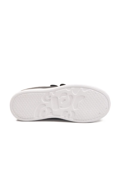 Ayakmod Siyah Beyaz Cırtlı Hafif Erkek Çocuk Spor Ayakkabı 2480-26K F - Resim 5