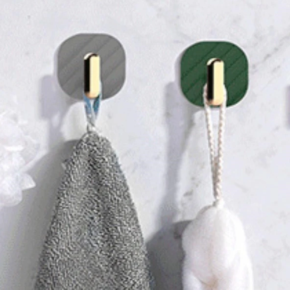 BUFFER® 2li Yapışkanlı Retro Askılık Dolap Kapak Kulpu Gri - 4