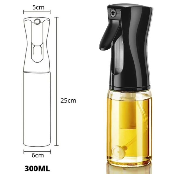 BUFFER® Çok Amaçlı Cam Şişe Püskürtmeli Dağıtıcı Yağdanlık Limonluk Sirke Sosluk Spreyi - 4