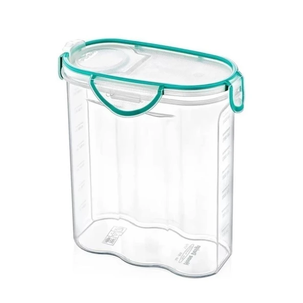 BUFFER® Kilitli Kapaklı Contalı Hava,Su Sıvı Geçirmez 2,4 Litre Erzak Saklama Kabı-SA590 - 5