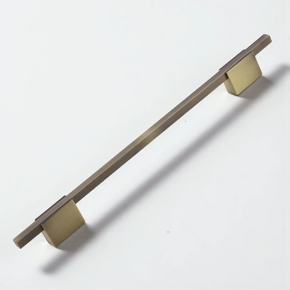 Boyut Soft Antik Sarı Renk Metal 22.4 cm Dolap Çekmece Kulbu Mutfak Dolabı Kapak Kulpları Mobilya - Resim 5