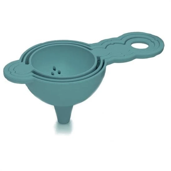BUFFER® Pratik Yumurta Süzgeci Mini Süzgeç Huni Seti Hepsi Bir Arada - 4