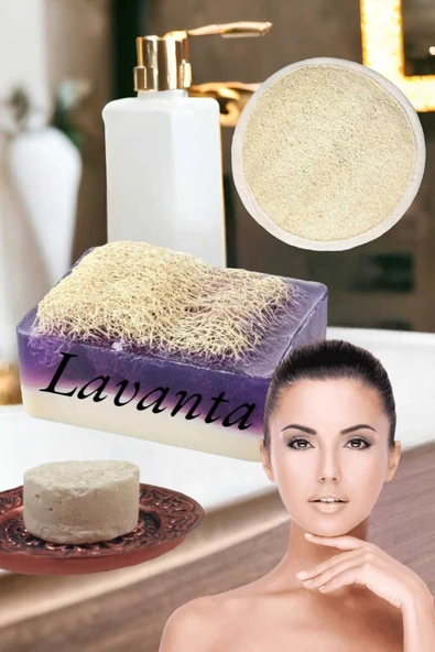 3'lü Yüz Temizleme Leke Akne Ölü Deri Peeling Ruşur Taşı Masaj Etkili Keçi Sütü Lavanta Sabun - 4