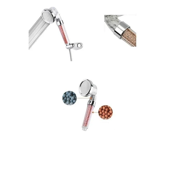 BUFFER® Renk Değiştiren Led Işıklı Su Tasarruflu Basınçlı Duş Başlığı - 2