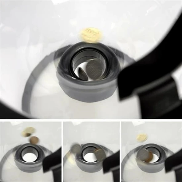 BUFFER® Eğlenceli Huni Şeklinde İlginç Şeffaf Para Biriktirme Kumbarası - 7