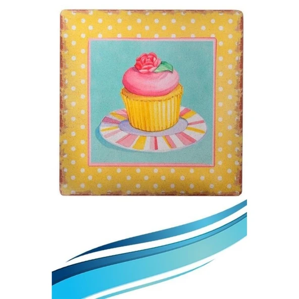 BUFFER® Decotown Duvar Panosu 40*40 Cup Cake Muffin Motifli Duvar Süsü - 2