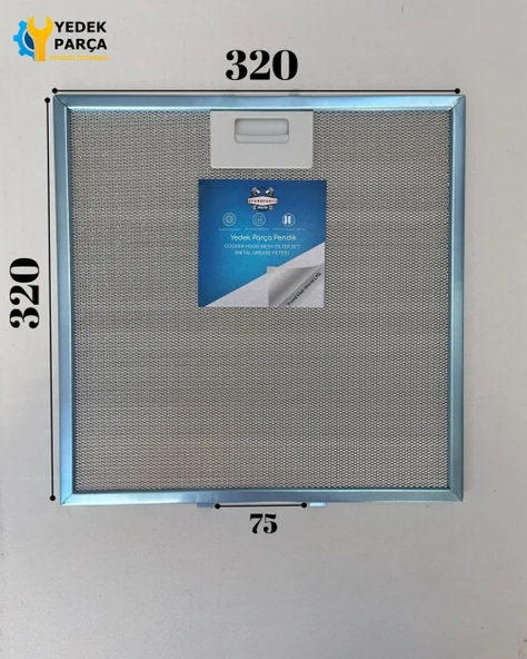 Elica Uyumlu Davlumbaz 32X32 CM Arka Aralık 7,5 CM Aspiratör Filtresi ürün görseli