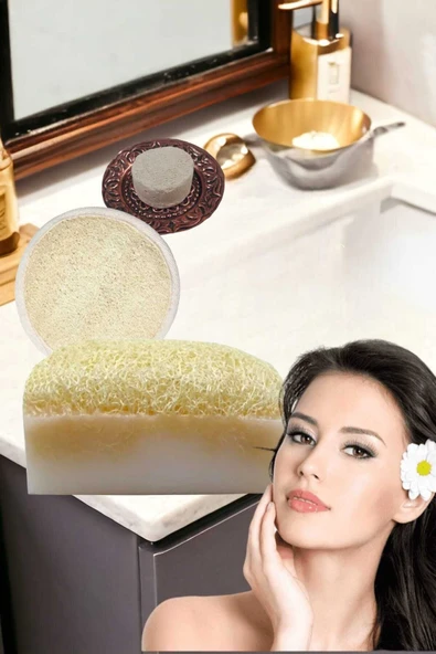 3'lü Gözenek Temizleme Leke Ölü Deri Peeling Ruşur Taşı Masaj Etkili Lifli Eşek Sütlü - 2