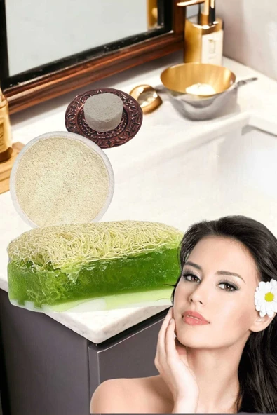 3'lü Yüz Temizleme Leke Akne Ölü Deri Peeling Masaj Etkili Keçi Sütlü Aloe Vera Sabun - 2