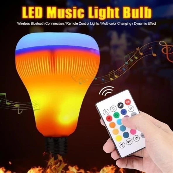 BUFFER® Kumandalı Bluetooth Hoparlör Ampul LD-37 - 1