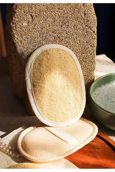 Doğal Kabak Lifi Selülit Batık Pürüzsüz Cilt Banyo Hamam Vücut Kesesi