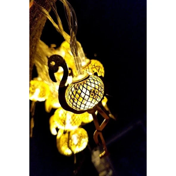 BUFFER® 2 Metre Pilli İnce Tel Led Işık Zinciri Parti Aydınlatma - 4