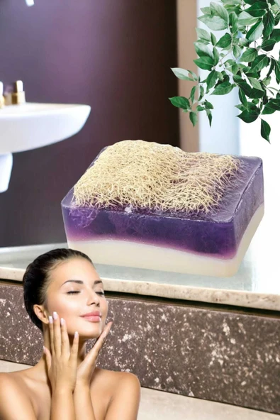 3'lü Yüz Temizleme Leke Akne Ölü Deri Peeling Ruşur Taşı Masaj Etkili Keçi Sütü Lavanta Sabun - 6