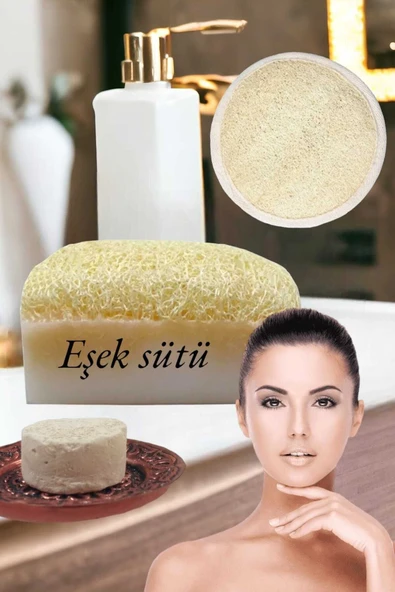 3'lü Gözenek Temizleme Leke Ölü Deri Peeling Ruşur Taşı Masaj Etkili Lifli Eşek Sütlü - 4