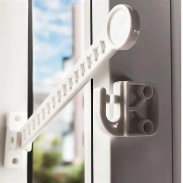 BUFFER® Bebek Çocuk Evcil Hayvan Güvenlik Ayarlanabilir Koruyucu Pencere Havalandırma Kilidi - 3