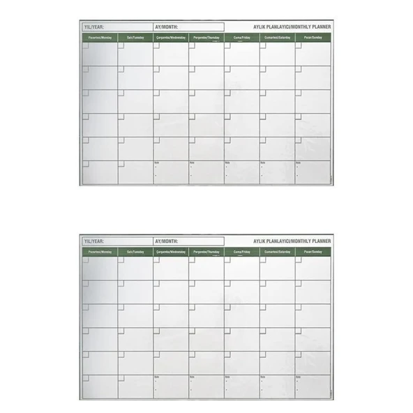 BUFFER® Manyetik Yapışkanlı Bir Aylık Program Planlayıcı Takvim 85x56 cm - 7