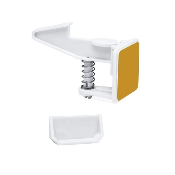 BUFFER® Bebek Çocuk Güvenliği Korumalı Yapışkan Çekmece ve Dolap İçin Tutucu Gizli Güvenlik Kilidi - 5