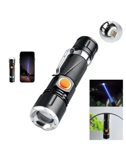 P50 LED ŞARJLI MIKNATISLI USB EL FENERİ - 2