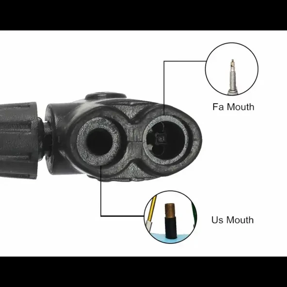 Yüksek Basınçlı Alüminyum Gümüş Renk Top Bisiklet Taşınabilir Hava Ayak Pompası - 3