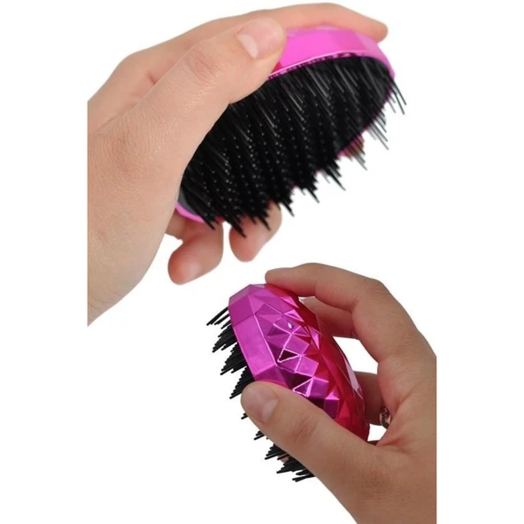 BUFFER® Neon Pembe Düzleştirici Tarak Geniş AralıklıHer Saç Tipine Uygun Fırçalı Saç Düzleştirici - 7