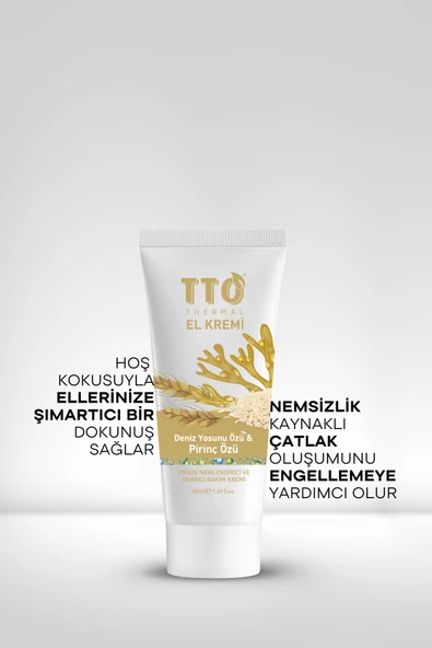 TTO Thermal El Kremi – Deniz Yosunu Özü & Pirinç Özü (50 ml) - Resim 3