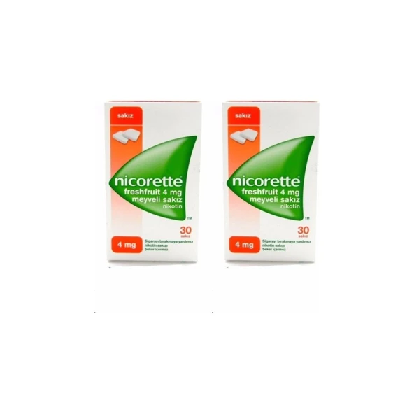 Nicoretde 4mg Freshfruit Meyveli Sakız 30LU 2 Kutu