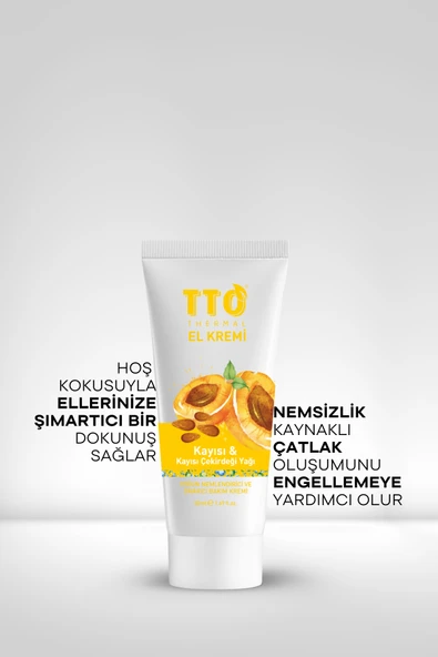 TTO Thermal El Kremi – Kayısı & Kayısı Çekirdeği Yağı (50 ml) - Resim 3