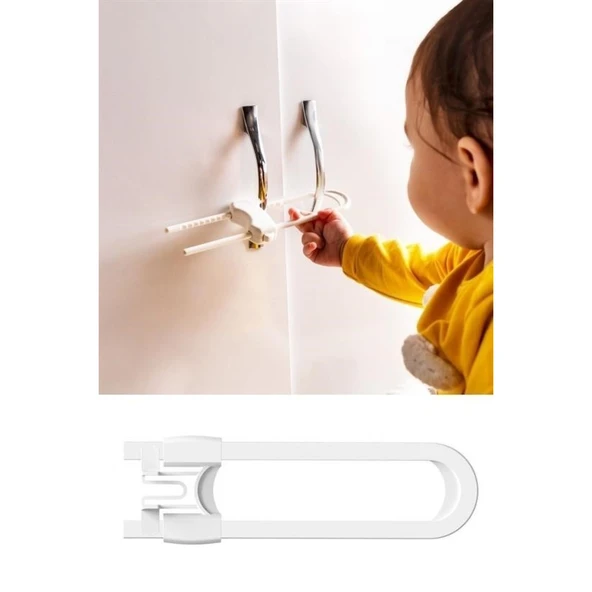 BUFFER® Bebek Çocuk Çekmece ve Dolap Koruma Raylı Güvenlik Sistemi Emniyet Kilidi - 7