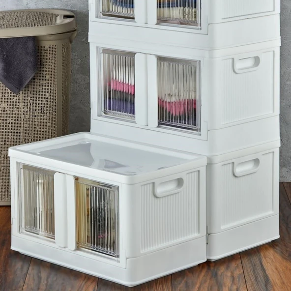 BUFFER® Tek Katlı (1 Ünite) Üst Üste Eklenebilir Demonte Mutfak ve Banyo Düzenleyici Raf-Beyaz - 4