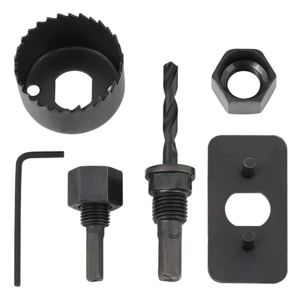 16 Parça Panç Seti Ağaç Kesme Testere Matkap Ucu Takımı Alçıpan Tavan Kesme - 3