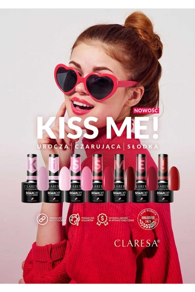 Claresa Kalıcı Oje Kiss Me 4 Kırmızı 5g - Resim 2