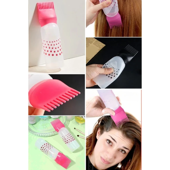 BUFFER® Saç Boyama Aparatı Taraklı Saç Bakımı Krem Saç Yağı Uygulama Aparatı - 6