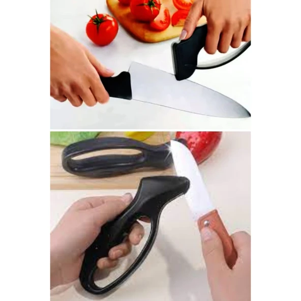 BUFFER® Kolay Tutuş Saplı Paslanmaz Çelik Manuel Bıçak Bileme Aleti - 7