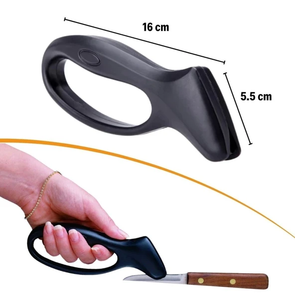 BUFFER® Kolay Tutuş Saplı Paslanmaz Çelik Manuel Bıçak Bileme Aleti - 5