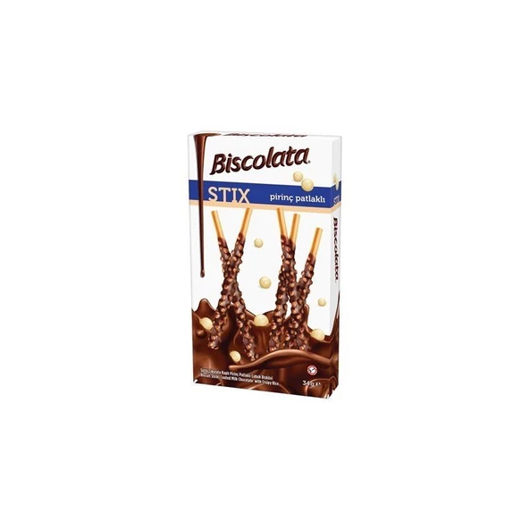 Biscolata Stix Pirinç Patlaklı  34 gr 12 Adet - 2