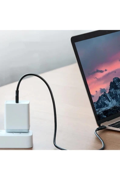 UGREEN USB-C 60W 3A QC PD HIZLI ŞARJ KABLOSU, 2 M  SİYAH - 10306 - 2